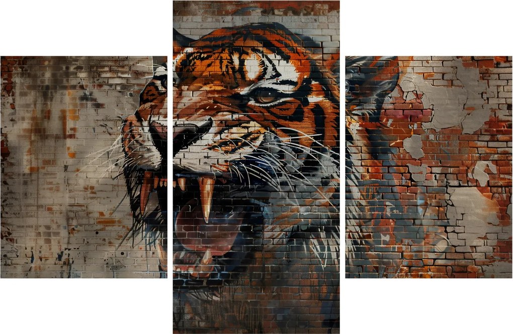 Obraz - Tiger z tehál (90x60 cm)