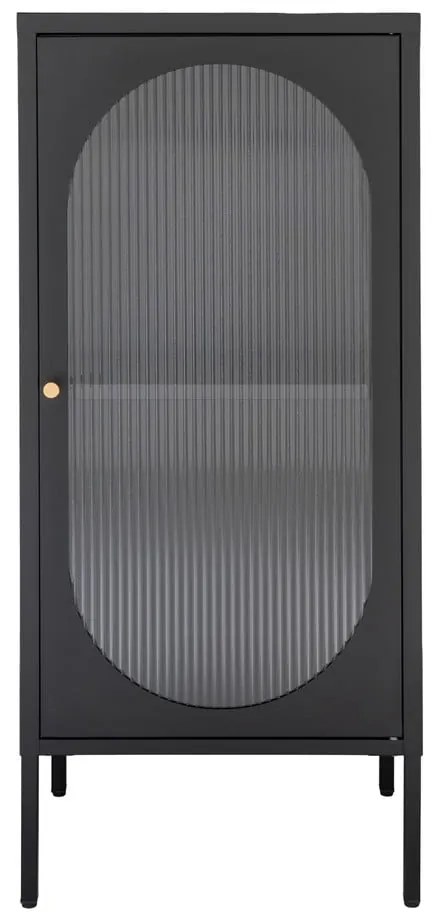 Čierna kovová vitrína 50x110 cm Adelaide – House Nordic