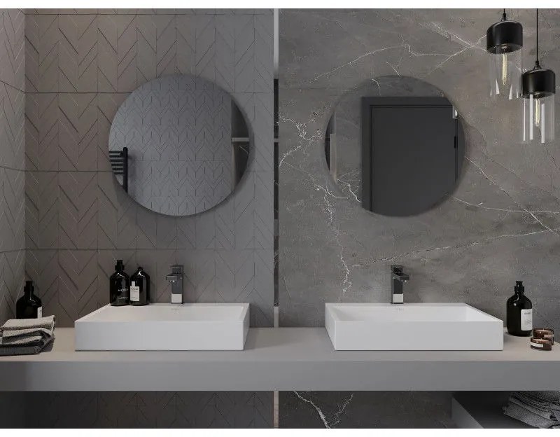 Mexen Alto, okrúhle kúpeľňové zrkadlo 60 cm, 9853-060-060-000-00