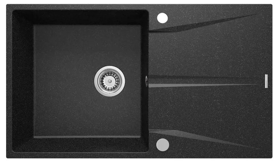 Deante ZRC_211A - Kuchynský drez CORIO 50x86 cm granit/grafit