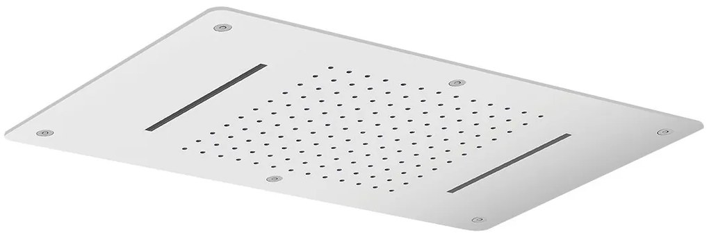 Sapho Sapho, Stropná sprchová hlavica s dvoma kaskádami, 700x380mm, leštená nerez, MS343