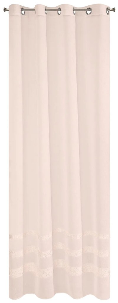 ZÁCLONA NA KRÚŽKOCH EFIL 140X250 CM RUŽOVÁ