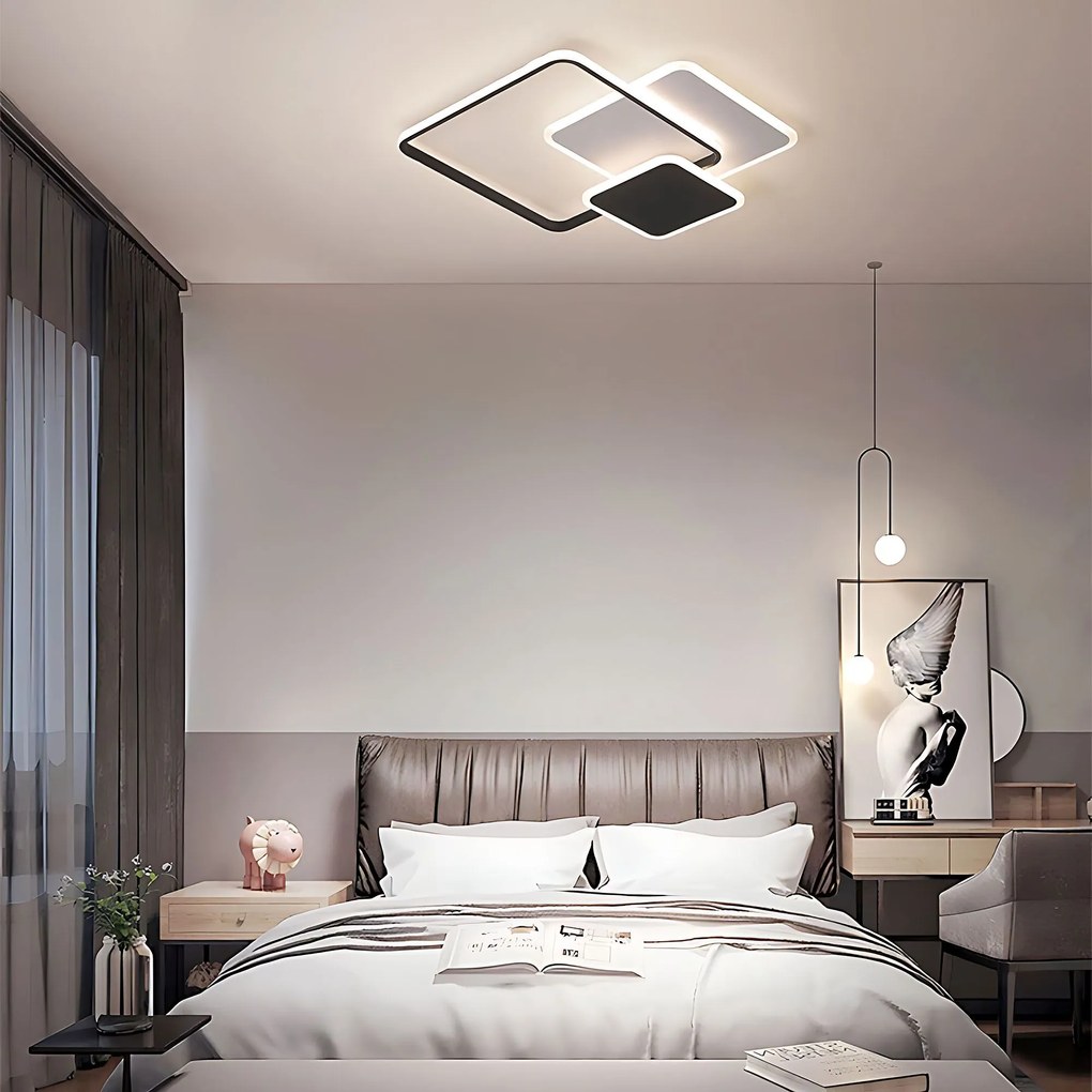 Toolight Toolight, LED stropné svietidlo 32W, 3000K, LHJ079-C, čierna-biela, OSW-50039