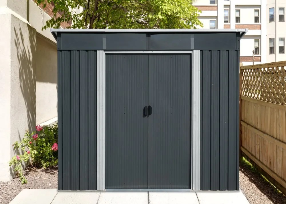 Záhradný domček BestBerg ZDSL-4A / 4,6 m² / 238 x 194 x 202 cm / šedá