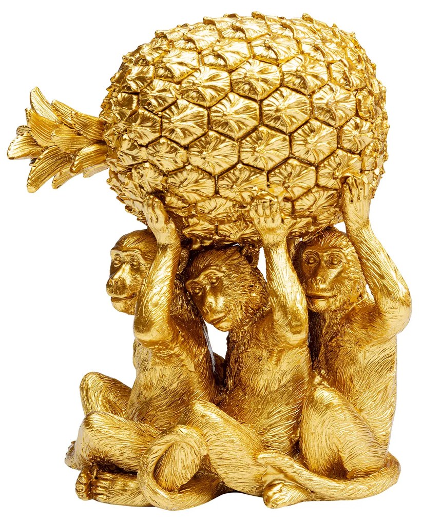 Pineapple dekorácia zlatá 16 cm