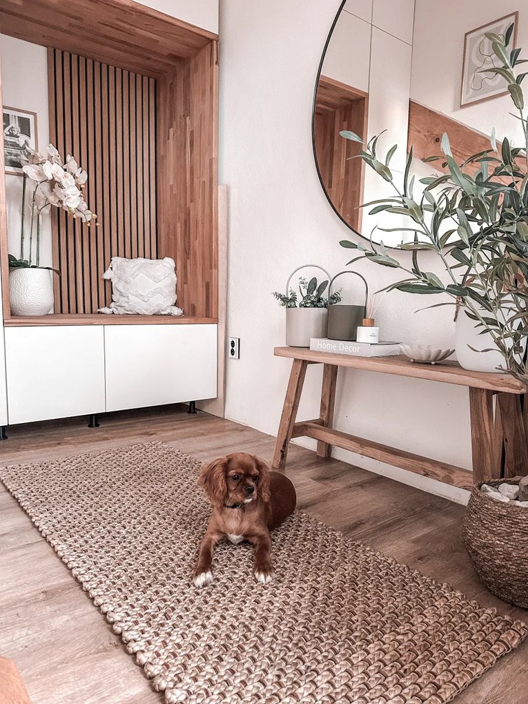 AKCIA: 60x150 cm Kusový koberec Chunky Jute Sol Natural, hnedá, chodba / predsieň, Flair Rugs