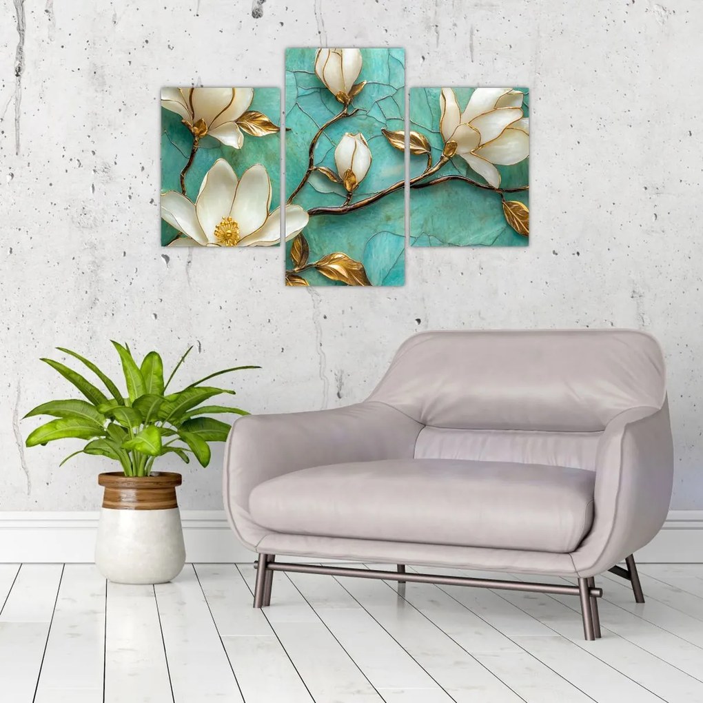 Obraz - 3D magnólia (90x60 cm)