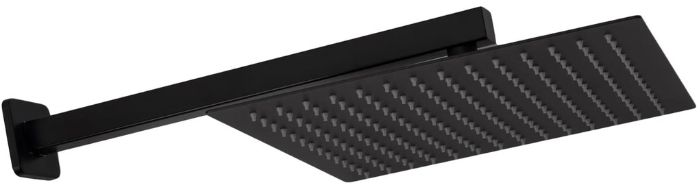Rea Fenix Davis, podomietkový sprchový set + box s dažďovou a ručnou sprchou, čierna matná, REA-P6357