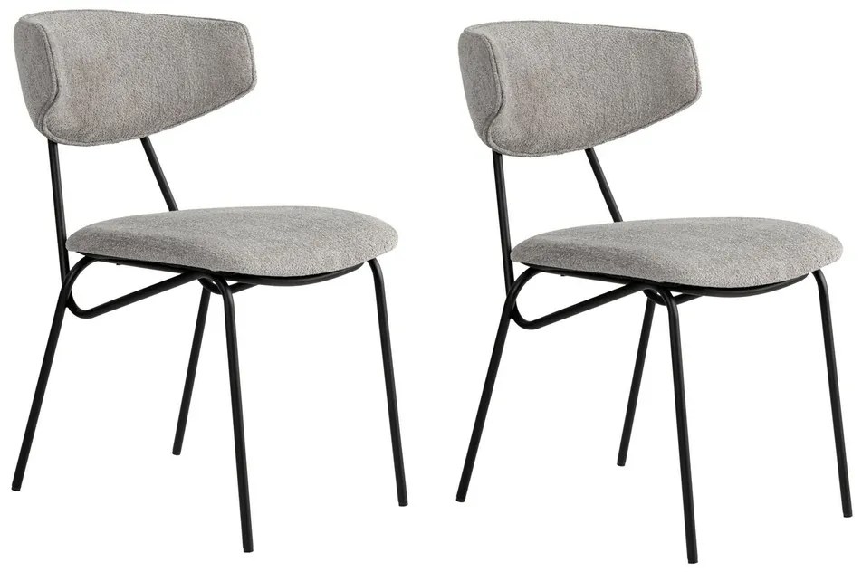 Sada jedálenských stoličiek Nancy Grey and Black,2 ks