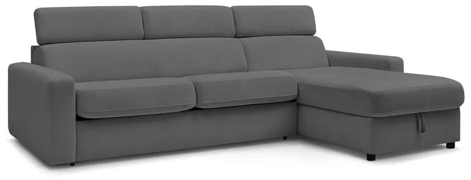 Tmavosivá rozkladacia rohová pohovka (variabilná) Monaco – Bobochic Paris