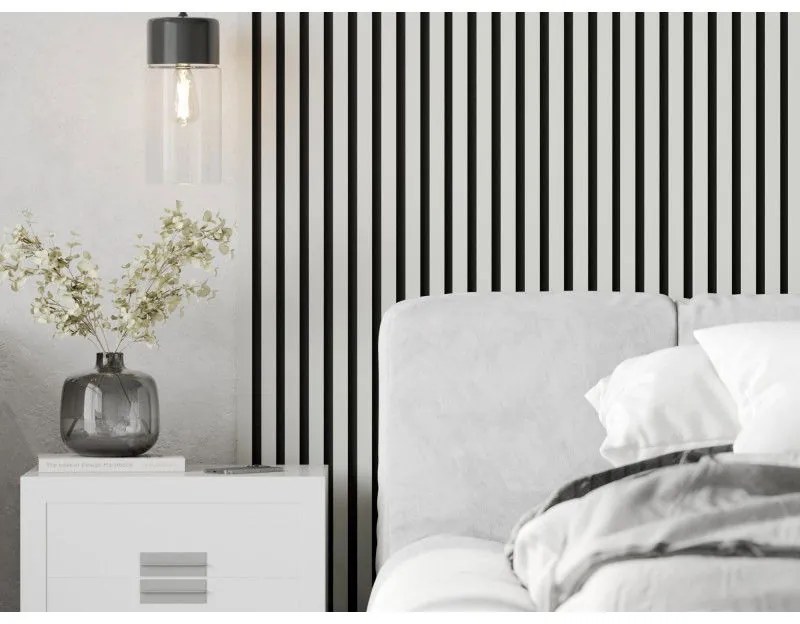 Mexen Lam-F, akustické stenové lamely 275 × 31,5 cm, filc 6 mm, biela matná, S105-275317-2812-051