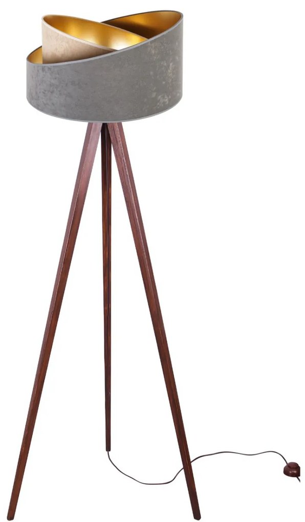 Stojacia lampa Mediolan, 1x textilné tienidlo (výber z 9 farieb), (výber zo 6 farieb konštrukcie)