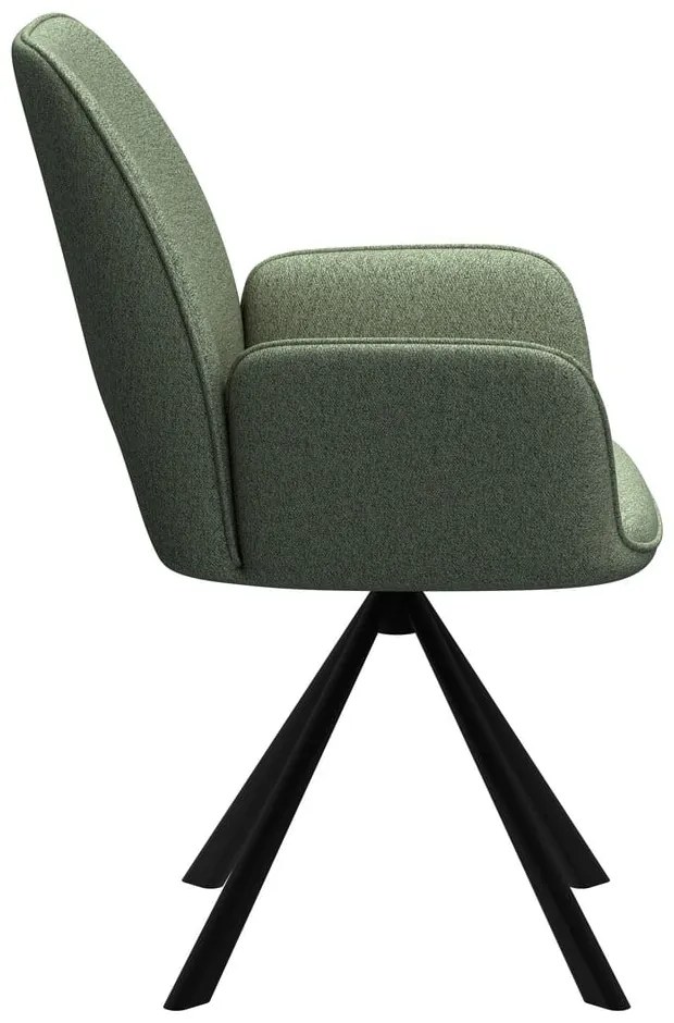 Tmavozelená jedálenská stolička s podrúčkami Graham – Actona