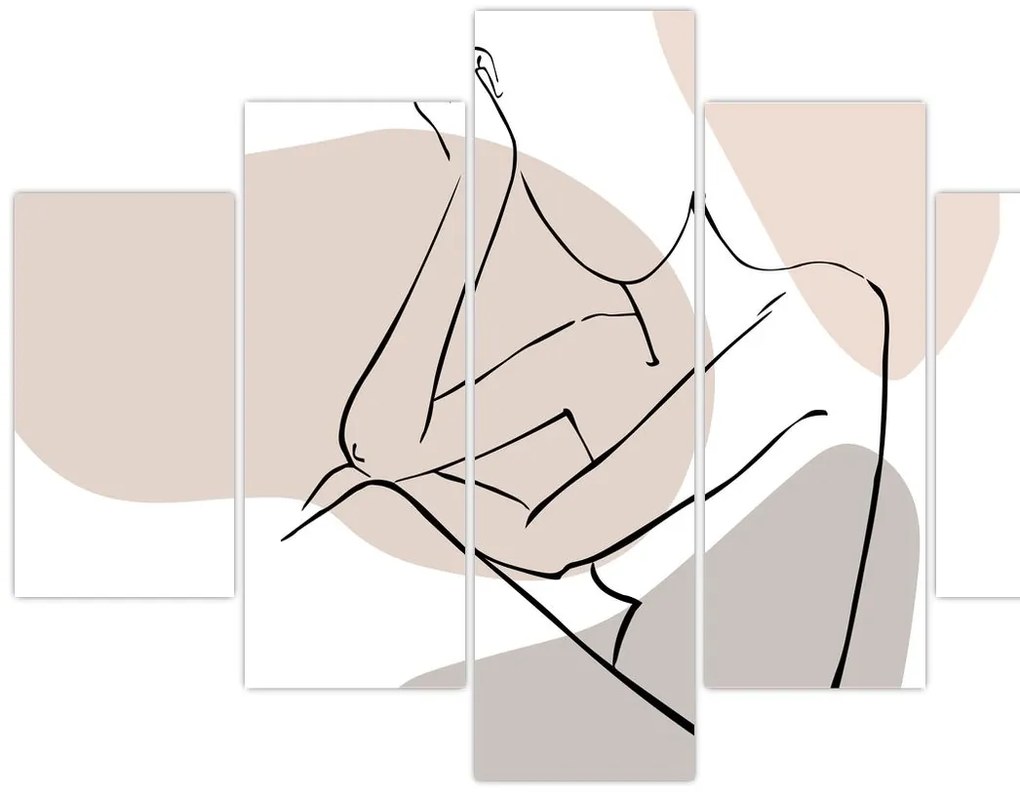 Obraz - Woman body line art N⁰1 (150x105 cm)