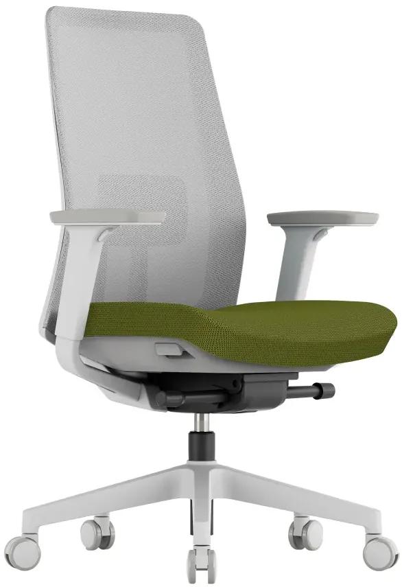OFFICE MORE -  OFFICE MORE Kancelárska stolička K10 WHITE zelená