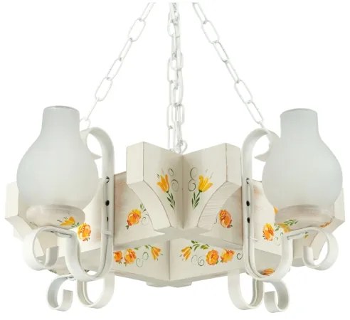 Brilagi - Luster na reťazi QUEEN 4xE14/40W/230V buk/krémová