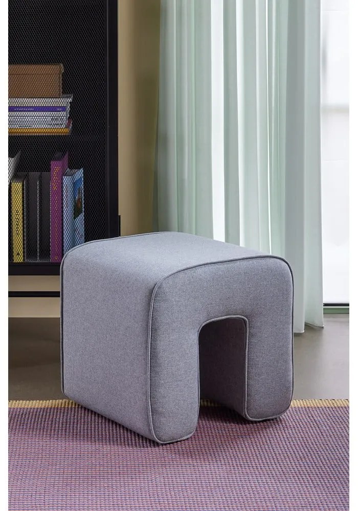 Sivý taburet Sculpture – Hübsch