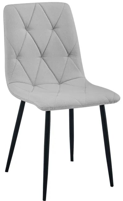 Set štyroch jedálenských stoličiek LIBRA svetlosivé / čierne nohy (4 ks)