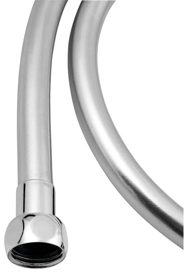 Sapho Sapho, SOFTFLEX hladká plastová sprchová hadica,100cm, strieborná/chróm, 1208-05