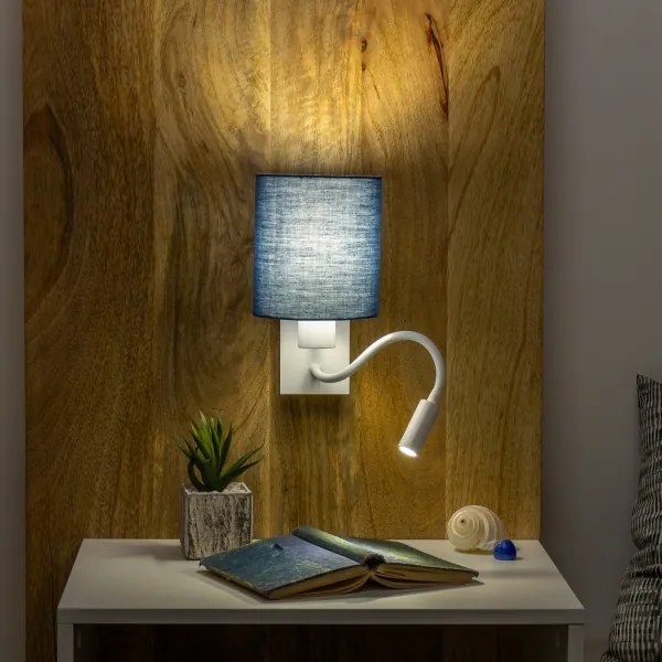 Brilagi - LED Nástenná lampa NUBILA 1xE27/25W/230V+ LED/3W biela/tmavomodrá