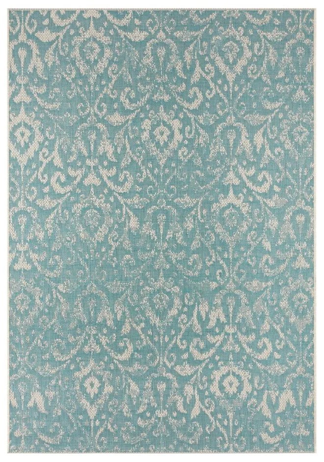 Tyrkysovo-béžový vonkajší koberec Bougari Hatta, 140 x 200 cm
