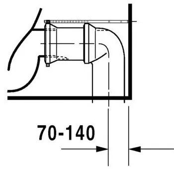 DURAVIT Starck 3 WC misa kombi s Vario odpadom, 370 mm x 395 mm x 655 mm, s povrchom WonderGliss, 01280900001