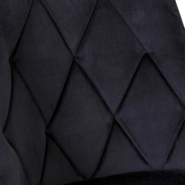 Jedálenská stolička LINCOLN zamatová, čierna