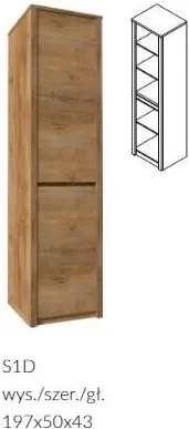 Skriňa Montana S1D, lefkas ciemny