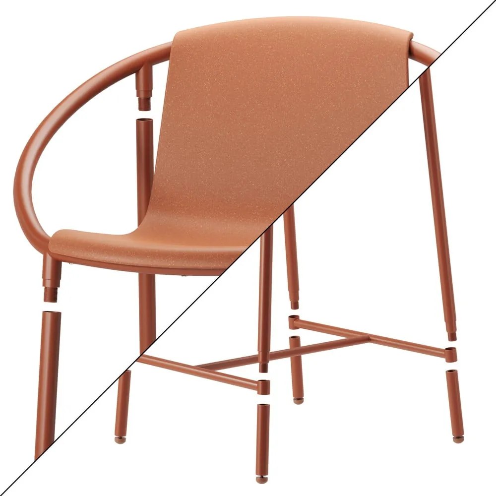 Plastová barová stolička v tehlovej farbe 90 cm Ringo – Umbra