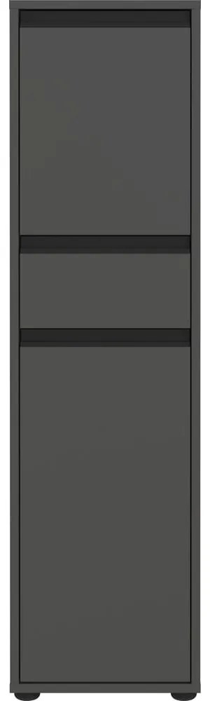 Antracitová vysoká úzka kúpeľňová skrinka 33x121 cm Lemont – Germania