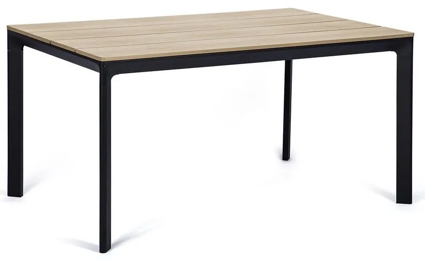 Súprava 4 čiernych jedálenských stoličiek Kai a prírodného stola Thor - Bonami Essentials