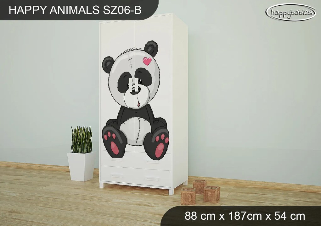 Detská skriňa ZVIERACIE KAMARÁTI - TYP 6B