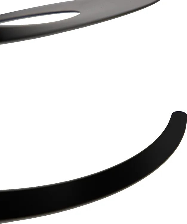 Tienidlo na lampu z ocele čierne 20 cm - Spiral