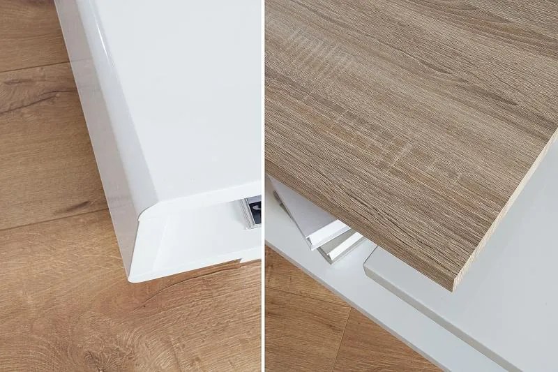 Konferenčný stolík Concept 100cm biela + dub