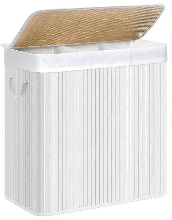 Plastový kôš na bielizeň, biely