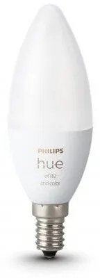 PHILIPS HUE Múdra LED stmievateľná žiarovka HUE s funkciou RGB, E14, B39, 4W, 470lm, teplá biela-studená biela