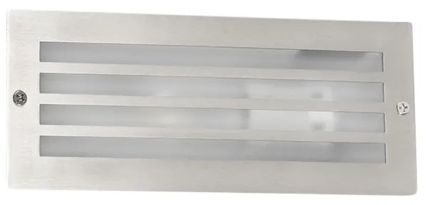 Moderná zapustená lampa oceľ IP44 - Hurricane