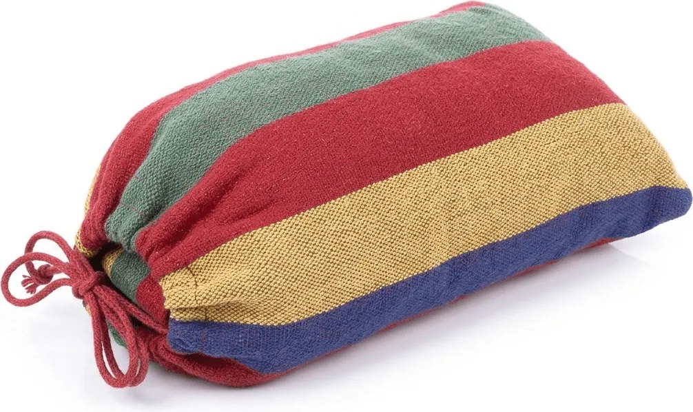 Farebná hojdacia sieť s vankúšom HAMAK pre 2 osoby 190x150 cm