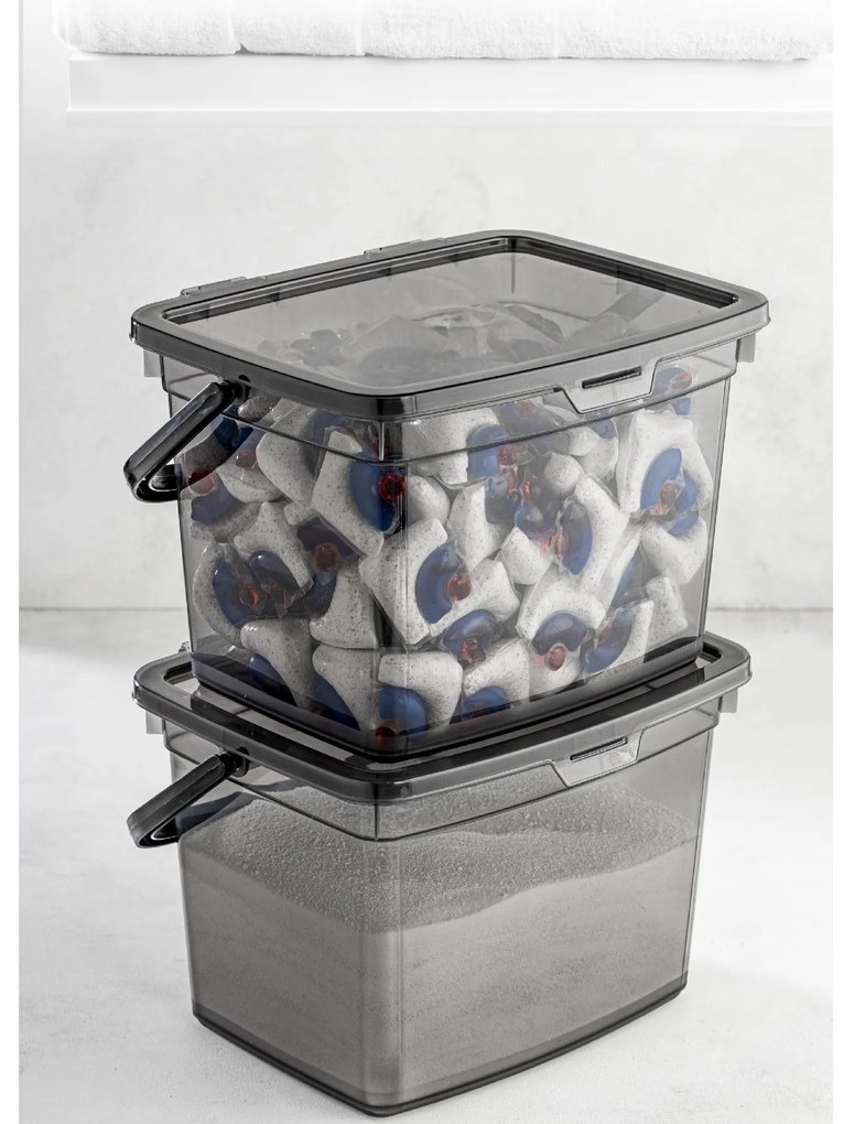 Sada 2 ks úložných boxů KAREN antracitová