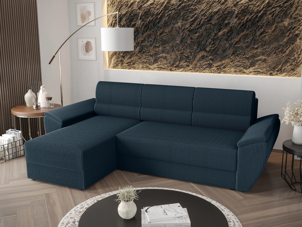 Rohová sedacia súprava Radiant L2 (tmavomodrá) (L). Akcia -20%. Vlastná spoľahlivá doprava až k Vám domov. 1062227