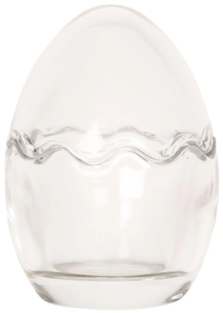 Sklenená nádoba s vekom Vajíčko - Ø 6 * 9 cm