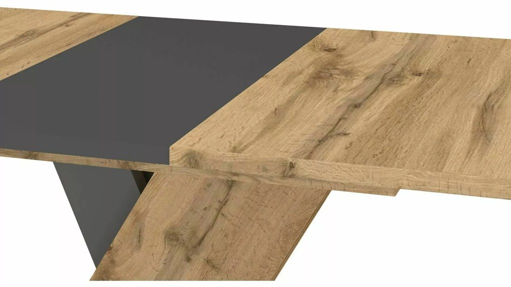 Rozkladací jedálenský stôl Exel 140/180 cm dub remeselný/antracit