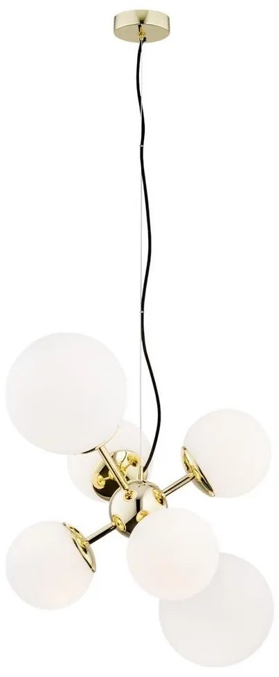 Argon 2532 - Luster na lanku SATELITE 6xE27/15W/230V zlatá