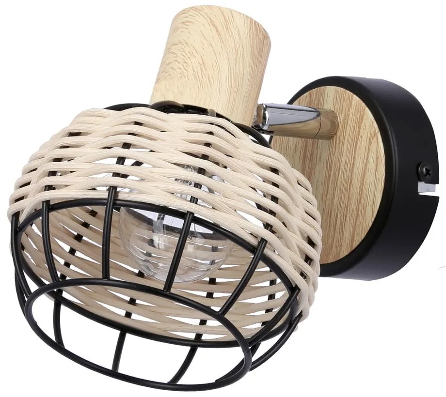 Čierno-krémové nástenné svietidlo ø 12 cm Tajga – Candellux Lighting