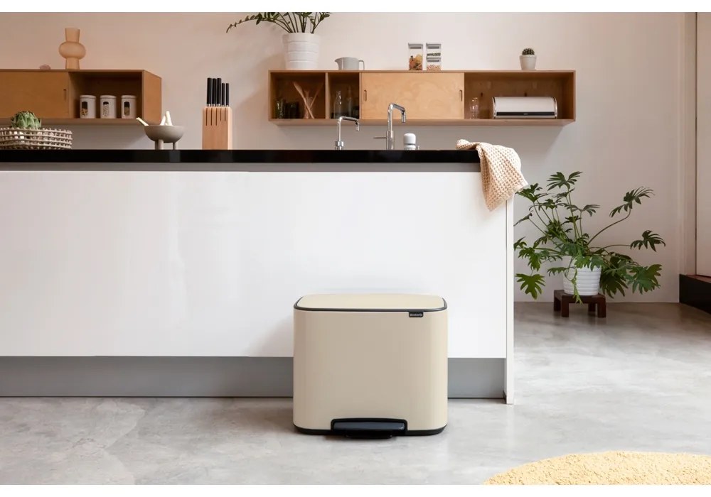 Brabantia BO pedálový kôš 11+23L béžová