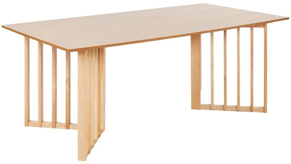 Jedálenský stôl 200 x 100 cm svetlé drevo LEANDRA Beliani