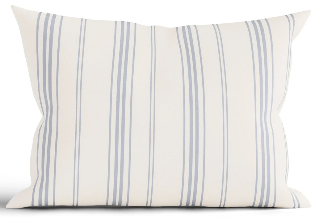 Bavlnená obliečka na vankúš Natural 50 × 70 cm - Prúžky modré