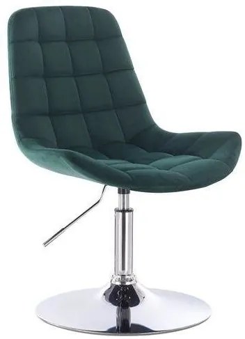 LuxuryForm DESIGN Stolička PARIS VELUR na striebornom tanieri - zelená