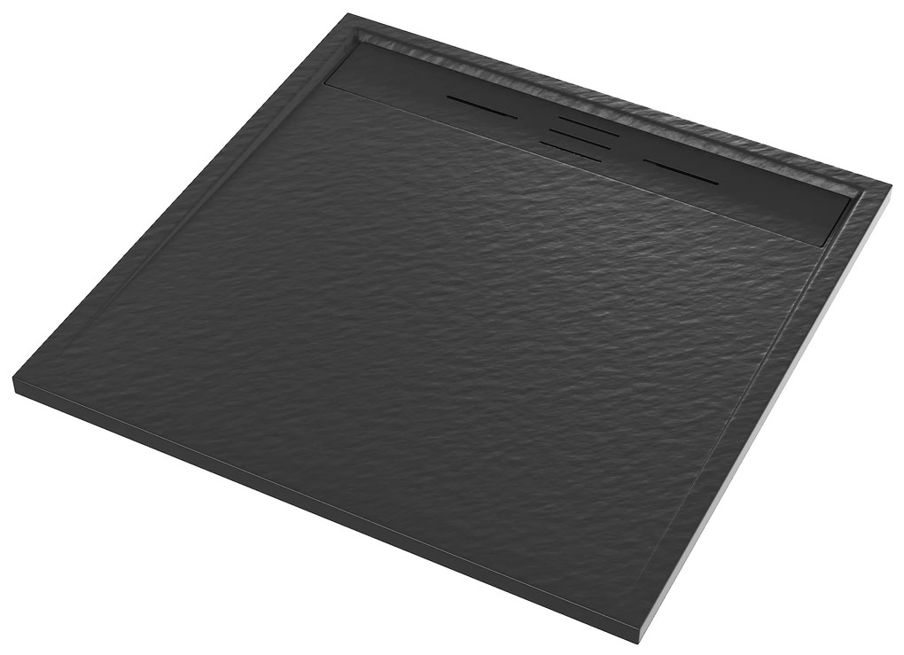 Erga Almac, SMC sprchová vanička 90 x 90 x 3 cm, čierna matná, ERG-GMA-AL-9090BK