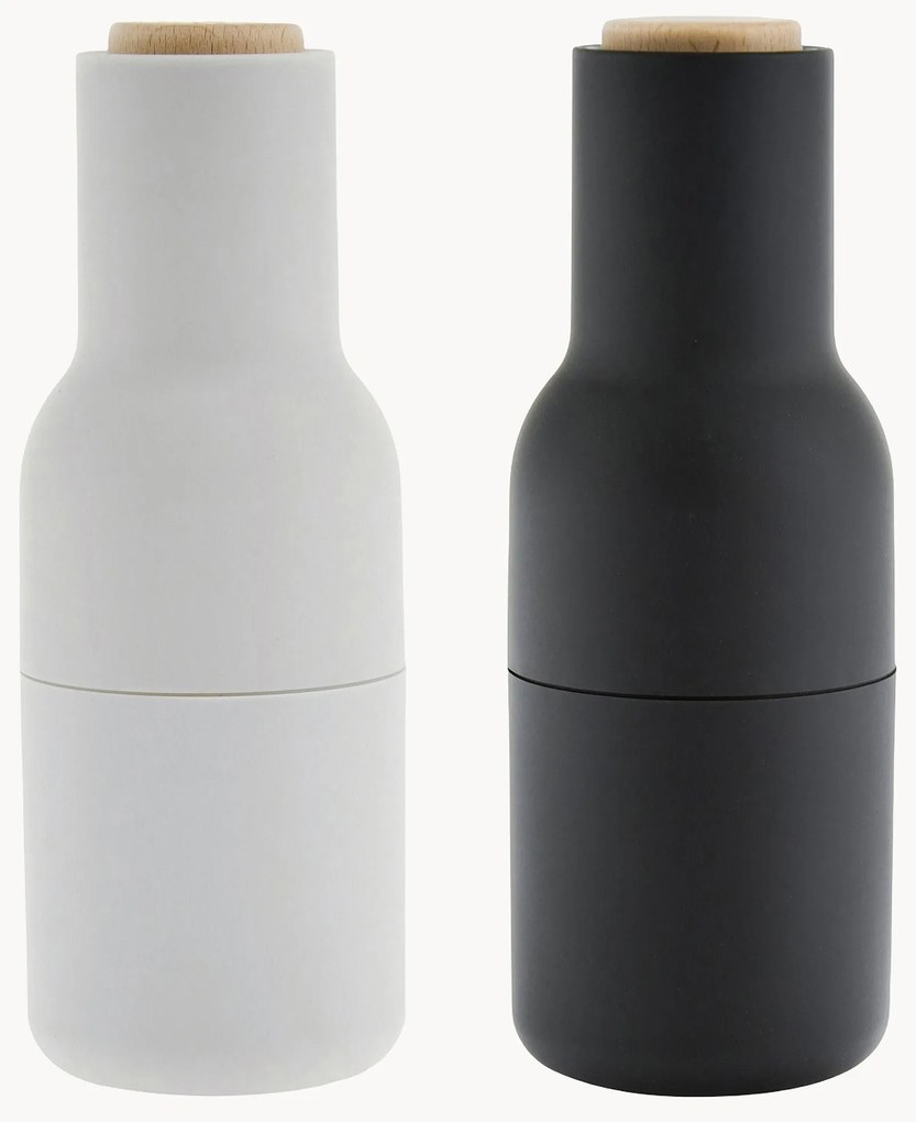 Súprava mlynčekov na soľ a korenie's drevenými vrchnákmi Bottle Grinder, 2 diely